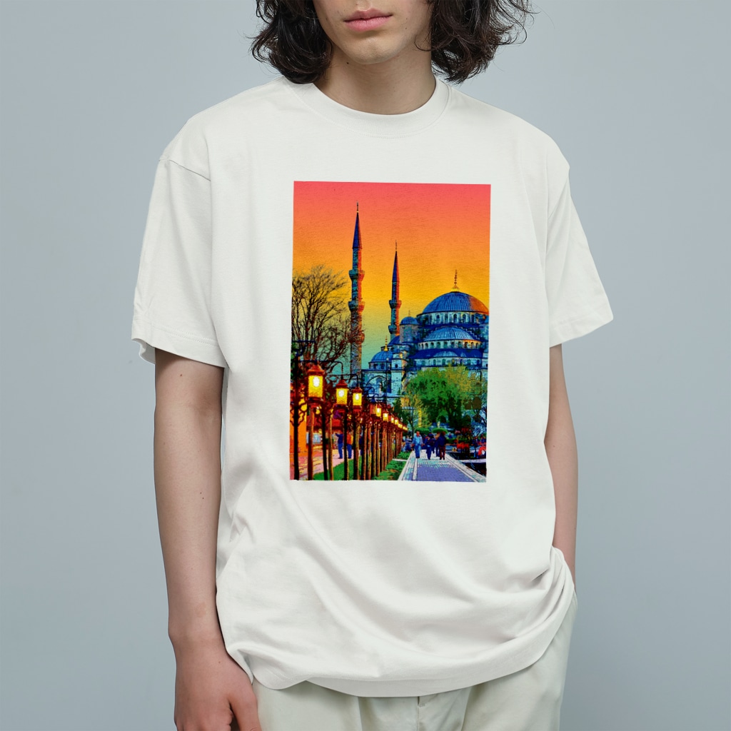 GALLERY misutawoのトルコ 夕暮れのスルタンアフメト・モスク Organic Cotton T-Shirt