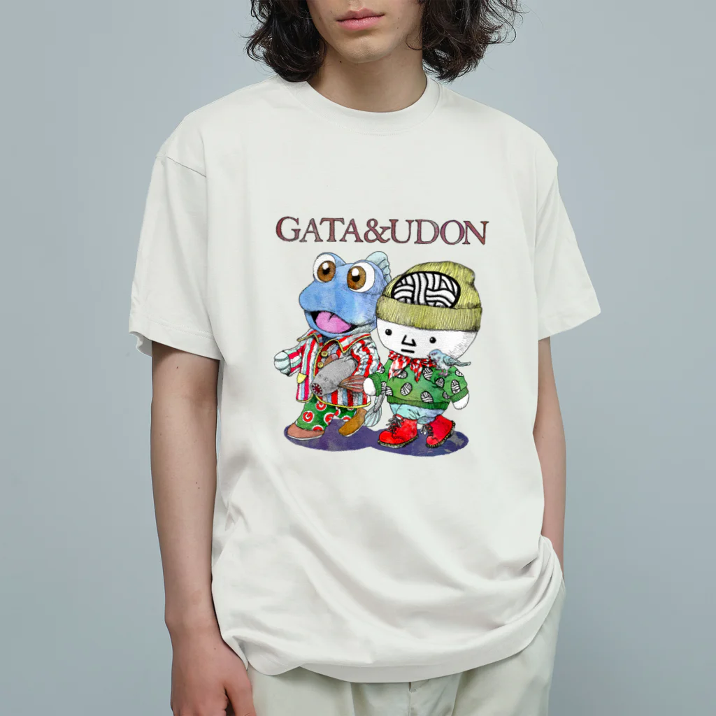 有明ガタァ商会のGATA&UDON オーガニックコットンTシャツ