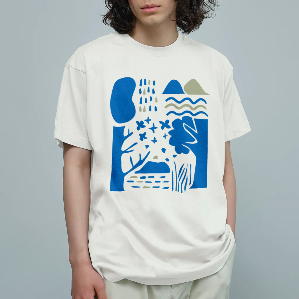 いと製作所の湖・山・雨・森・草・川 Organic Cotton T-Shirt