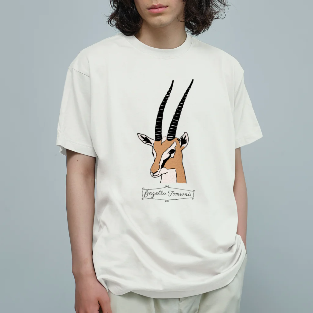 ショウガTのガゼル オーガニックコットンTシャツ