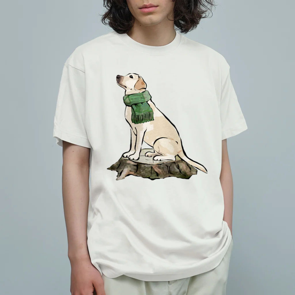 犬グッズの店しえるぶるーのマフラー犬　ラブラドルレトリバー Organic Cotton T-Shirt