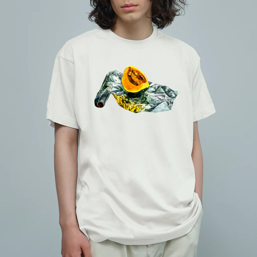 志瓜のSUZURIのかぼちゃとアルミホイル(枠なしver) Organic Cotton T-Shirt