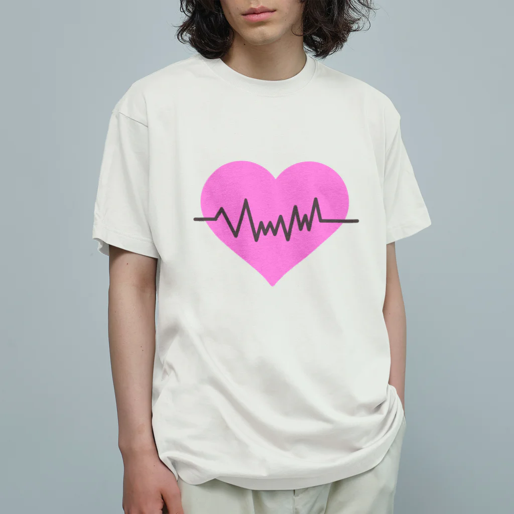 ＰａＮのHeart ECG オーガニックコットンTシャツ