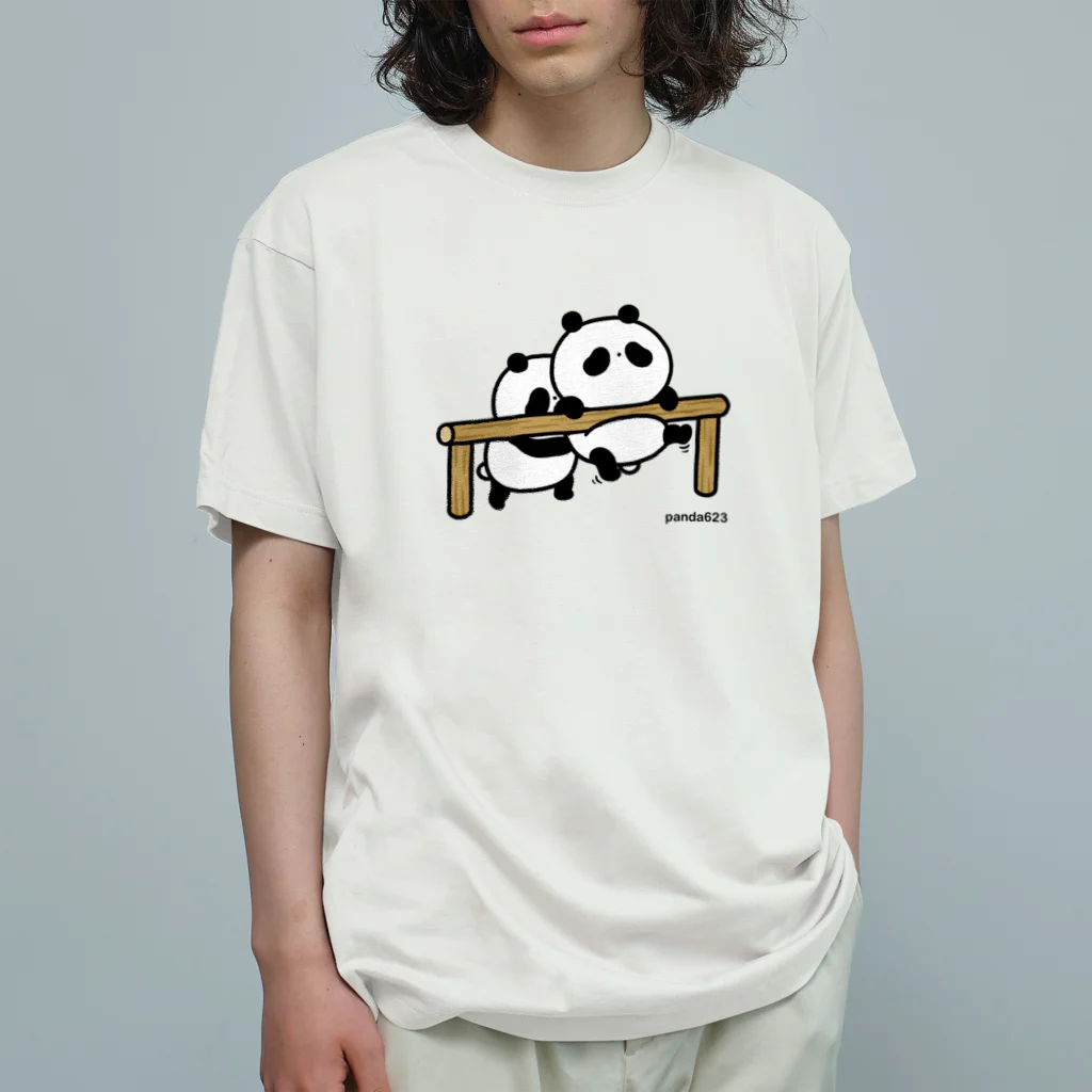 パンダ６２３のがんばれ〜！ オーガニックコットンTシャツ