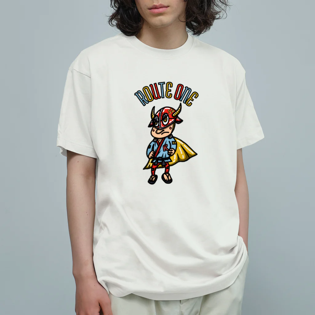 oekaki/ROUTE ONEの牛スジ戦隊★いっとうくん Organic Cotton T-Shirt