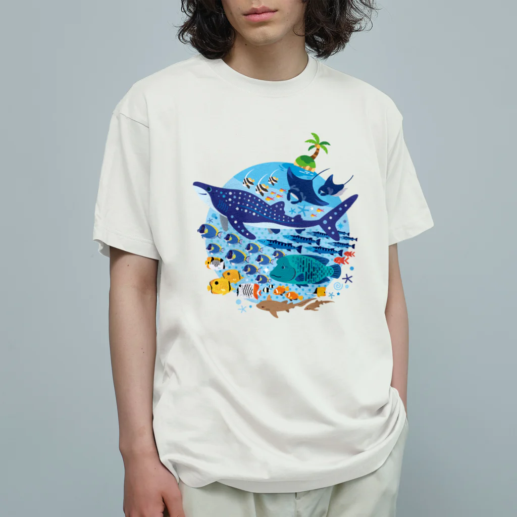 みなとまち層の暖かい海の魚たち オーガニックコットンTシャツ