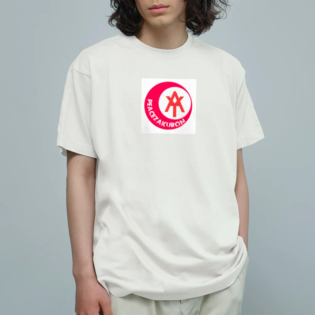 ピースザクロン(公式)のピースザクロン ムーンロゴ オーガニックコットンTシャツ