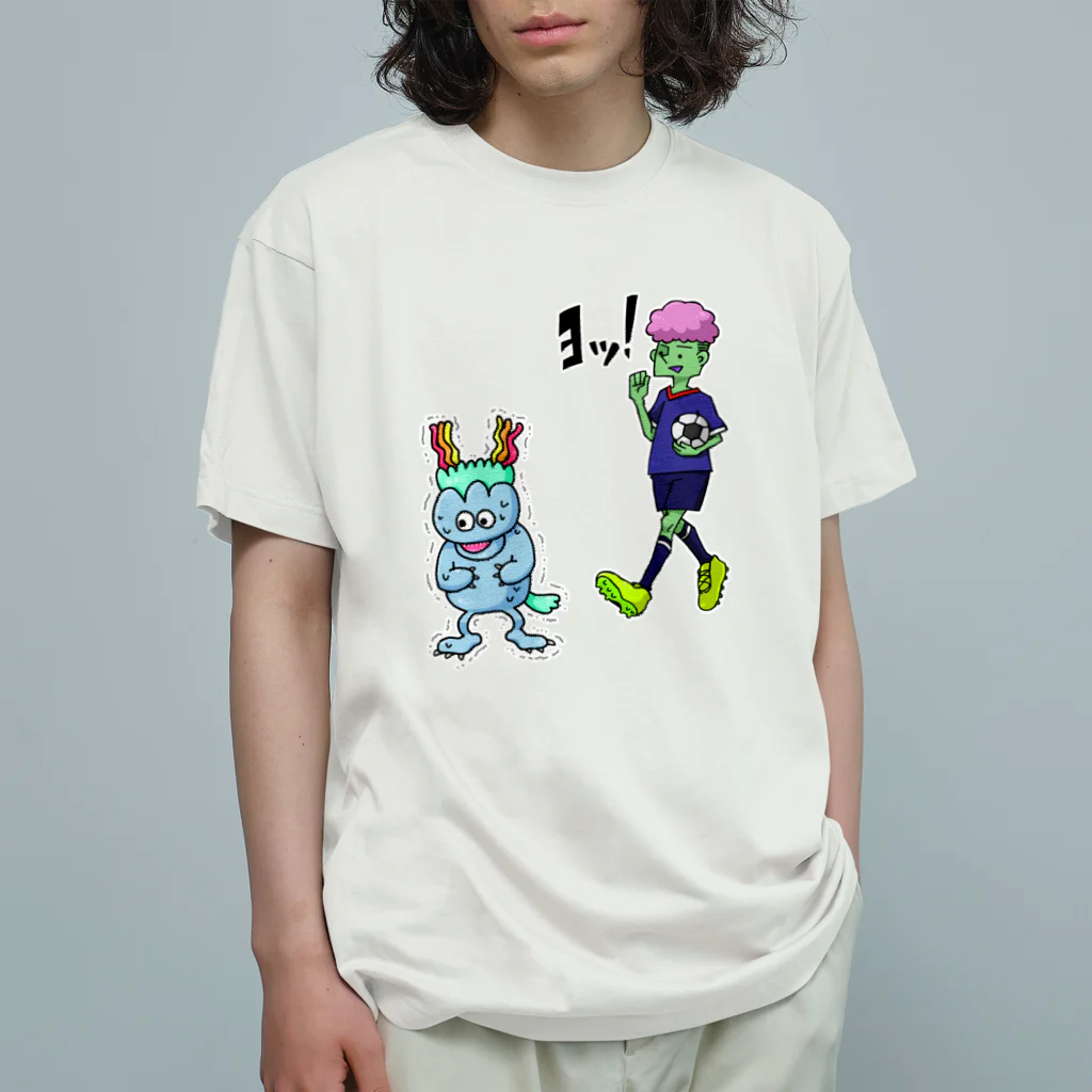 kanachandraのヨッ！ オーガニックコットンTシャツ