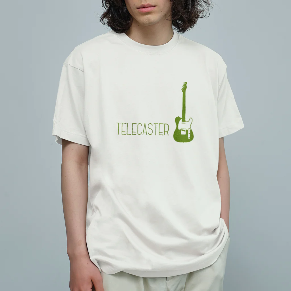 しじみデザインラボラトリーのテレキャスター（緑） オーガニックコットンTシャツ