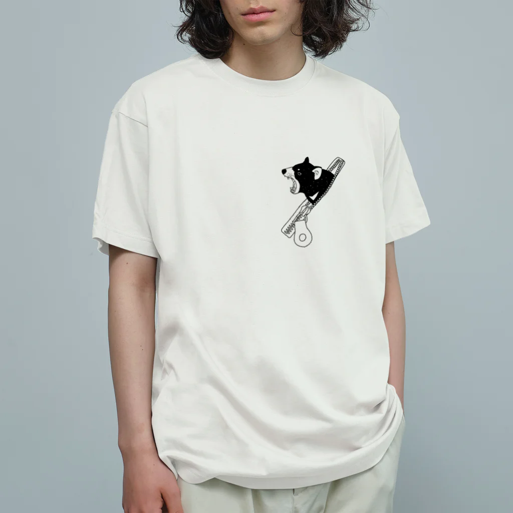 イニミニ×マートのファスナーからタスマニアデビル Organic Cotton T-Shirt