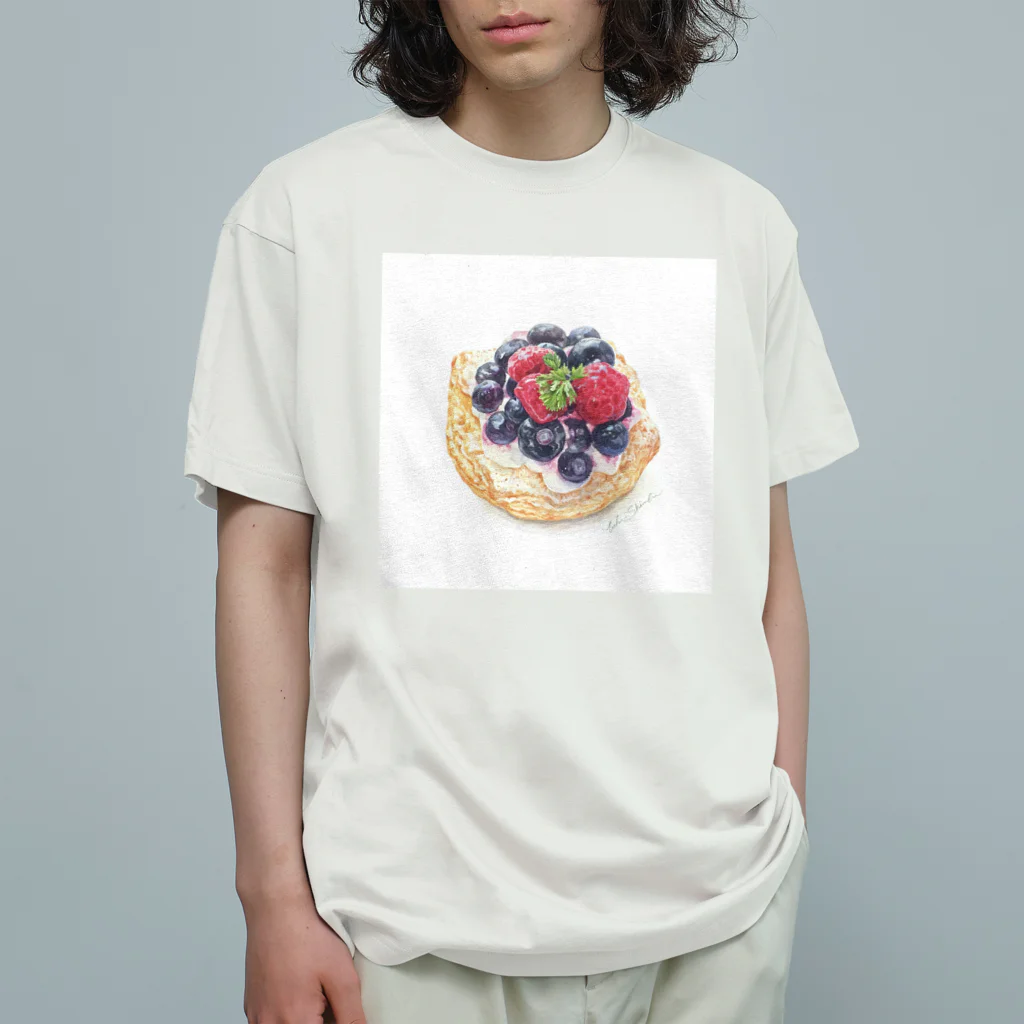 スイちゃんマンのカスタードベリーパイ Organic Cotton T-Shirt