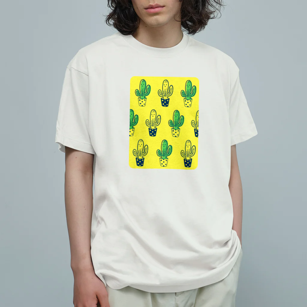 Andiamoの毛深サボテンズ Organic Cotton T-Shirt