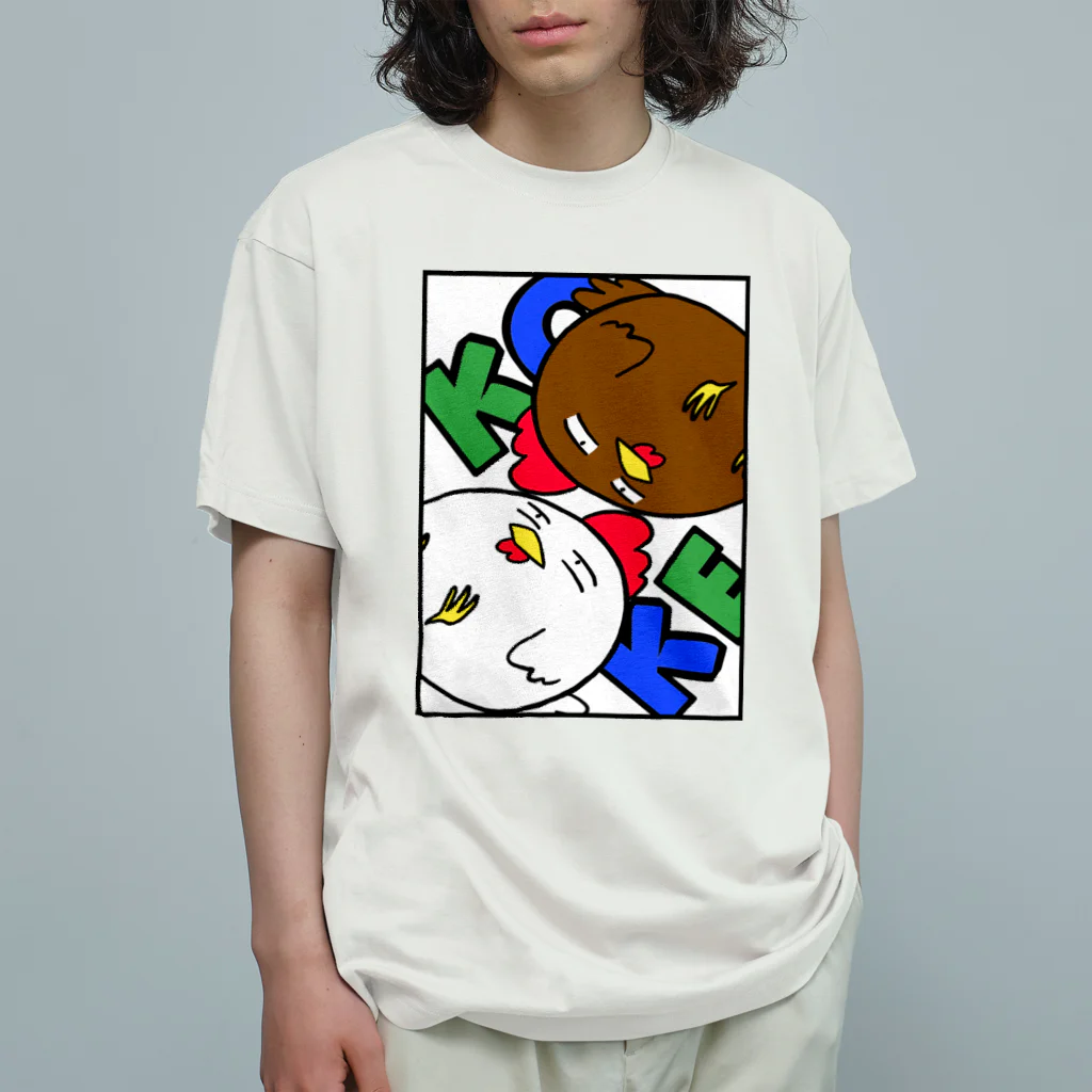 NOKIO MUXのコケコッコ オーガニックコットンTシャツ