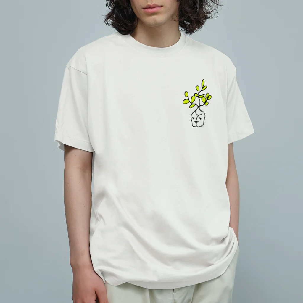 Lucky Wander Designのおすわりガジュマル Organic Cotton T-Shirt