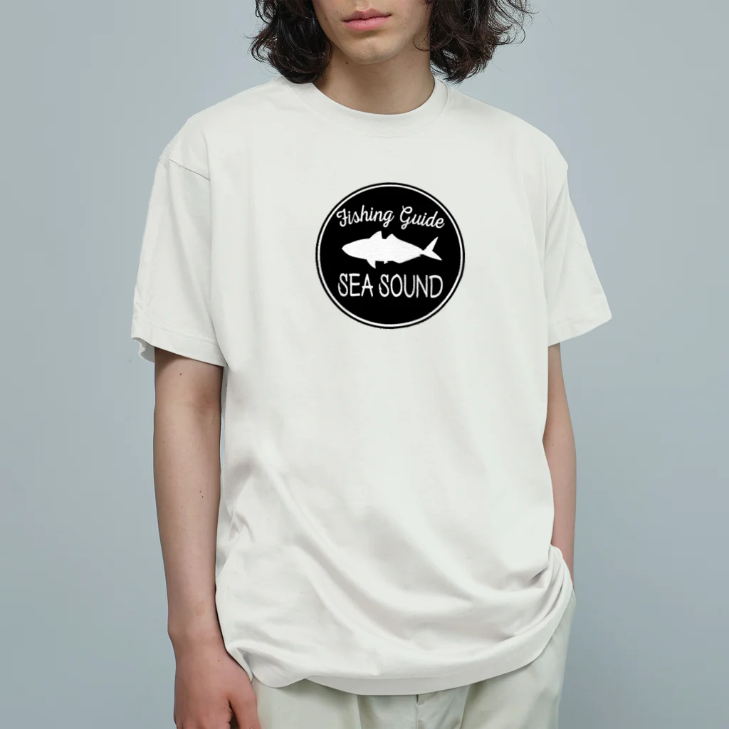 sea-soundの境港遊漁船公式SEASOUNDグッズ(アジバージョン） オーガニックコットンTシャツ