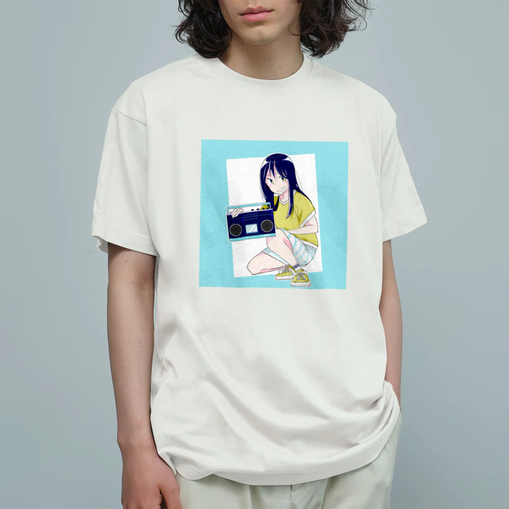 ごま幾三のお店のラジカセの少女Ｂ Organic Cotton T-Shirt