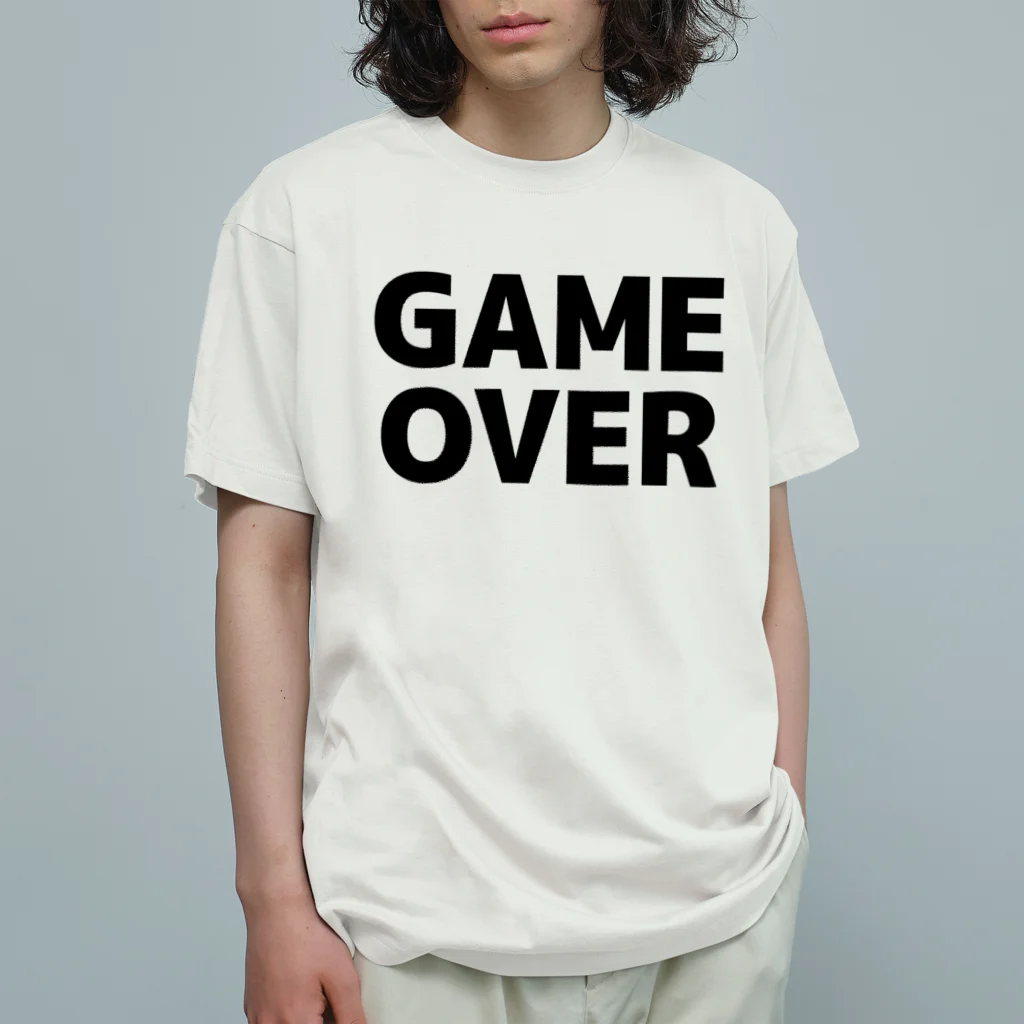 TOKYO LOGOSHOP 東京ロゴショップのGAMEOVER-ゲームオーバー- Organic Cotton T-Shirt