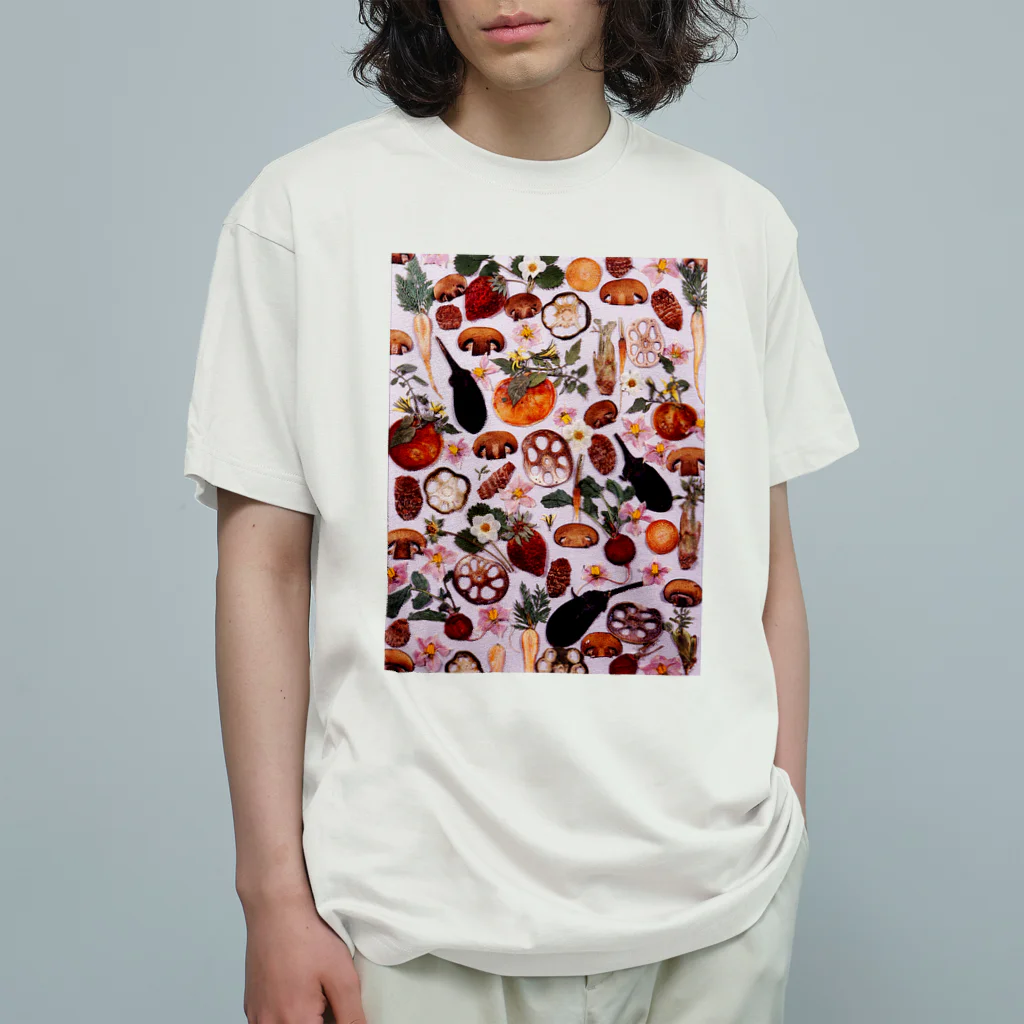 花エヴリのベジタブル Organic Cotton T-Shirt
