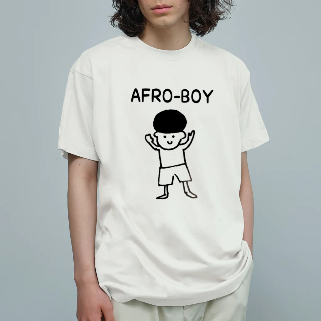 すずき　くにひこのアフロくんAFRO-BOY Organic Cotton T-Shirt