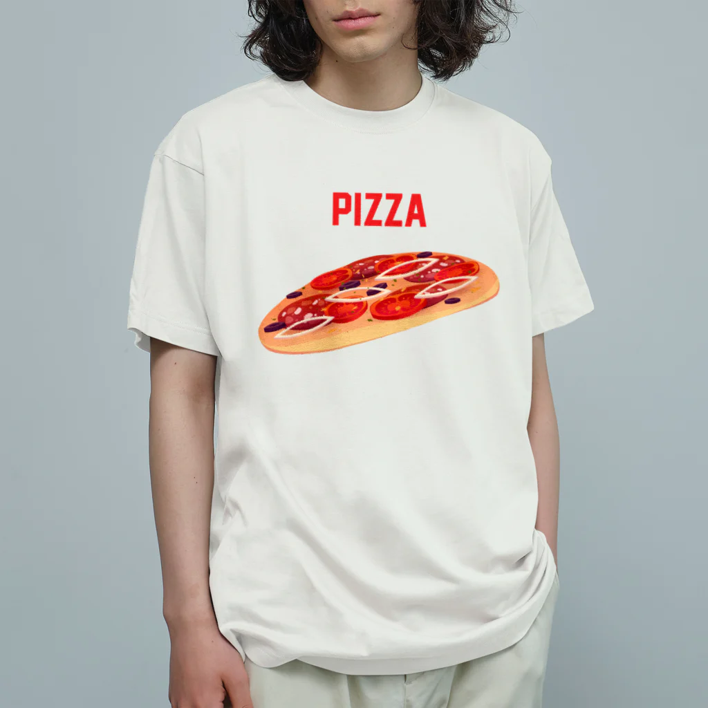 DRIPPEDのPIZZA-ピザ- Organic Cotton T-Shirt