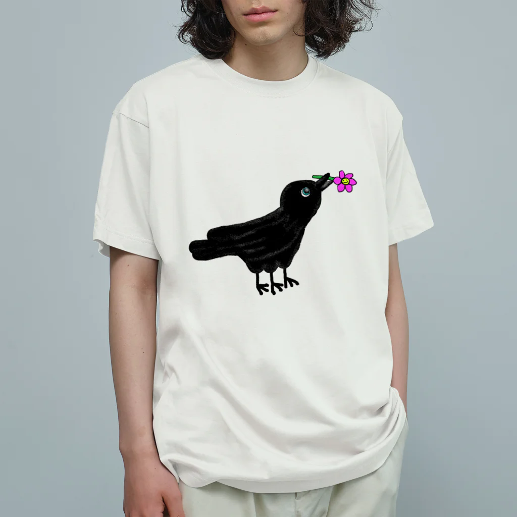 日本の妖怪&スピリチュアルの八咫烏 Organic Cotton T-Shirt