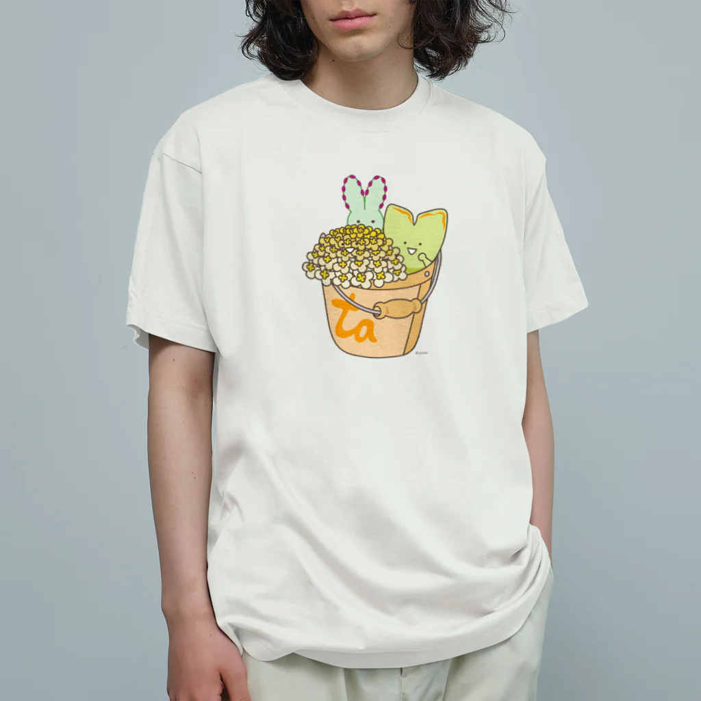 yuckeの多肉植物たにくさん　（バケツに集合） オーガニックコットンTシャツ