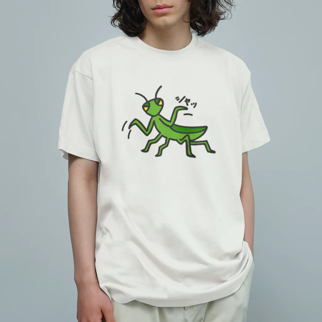 ムエックネのカマキリ② オーガニックコットンTシャツ