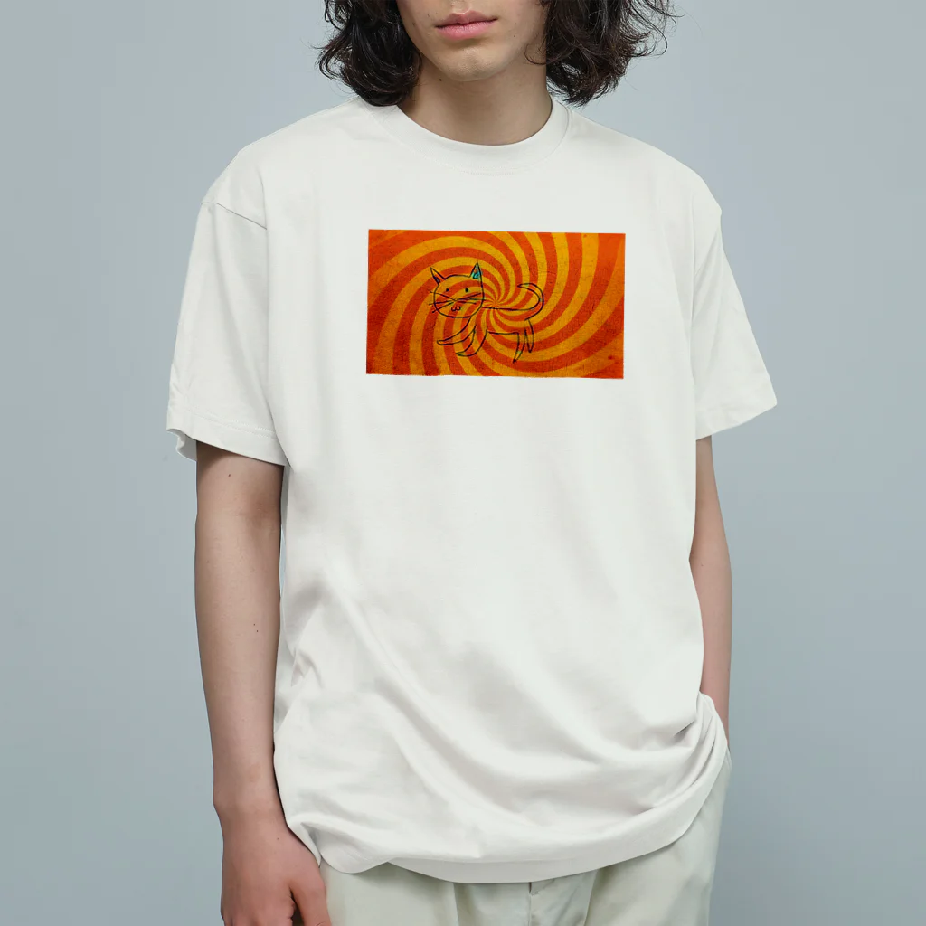 山頂波止場の猫めまい Organic Cotton T-Shirt