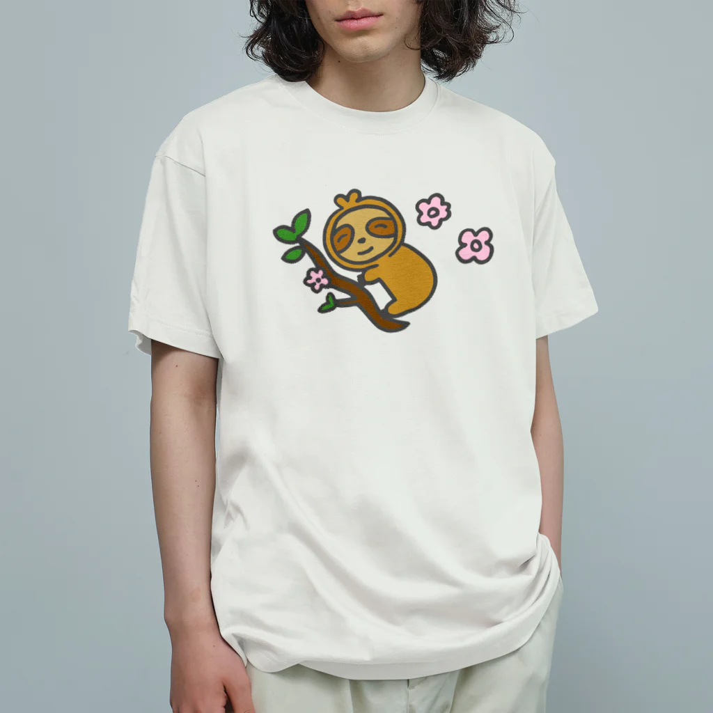 ムエックネのナマケモノ オーガニックコットンTシャツ