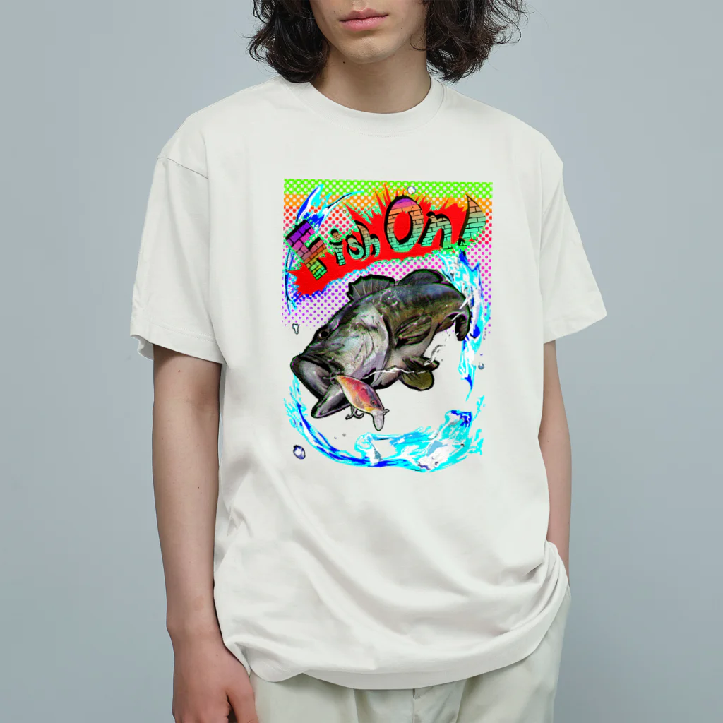 田の字の釣り猫日和　バス釣りVr.3 Organic Cotton T-Shirt