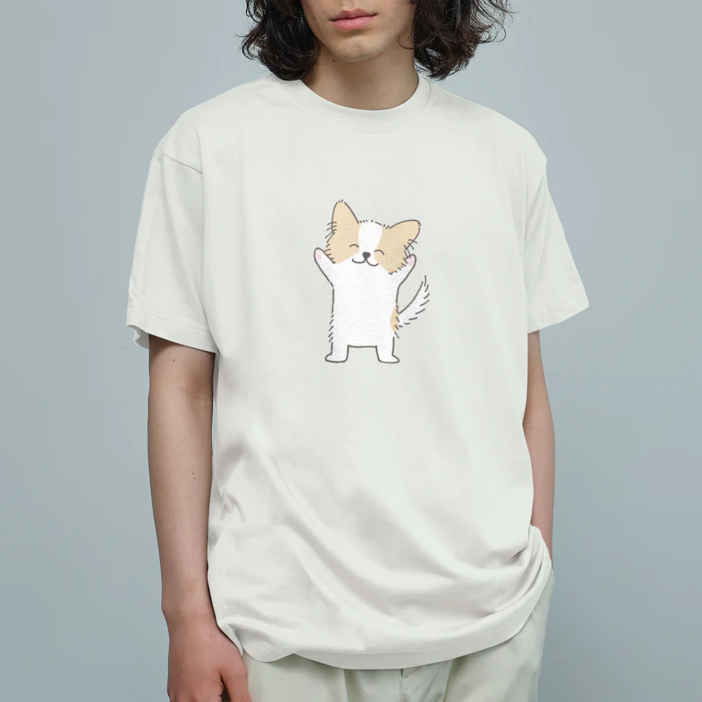 飴玉宝石箱のパピヨンのまいちゃん Organic Cotton T-Shirt