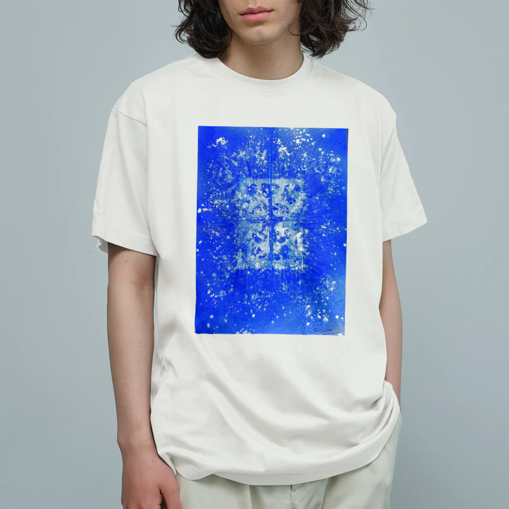 Takeo_HiraoのHirao_Blue_05 オーガニックコットンTシャツ