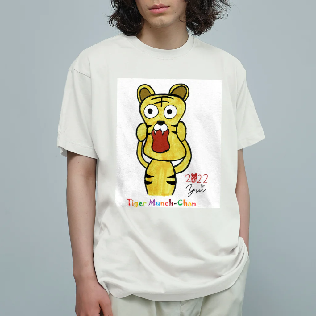 ムンクちゃんショップの虎ムンクちゃん『Tiger Munch-Chan 2022』 Organic Cotton T-Shirt