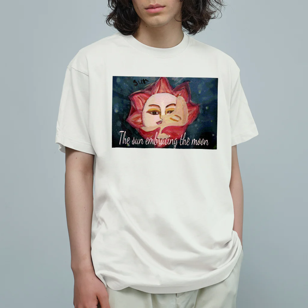 水彩屋の月を抱く太陽 Organic Cotton T-Shirt