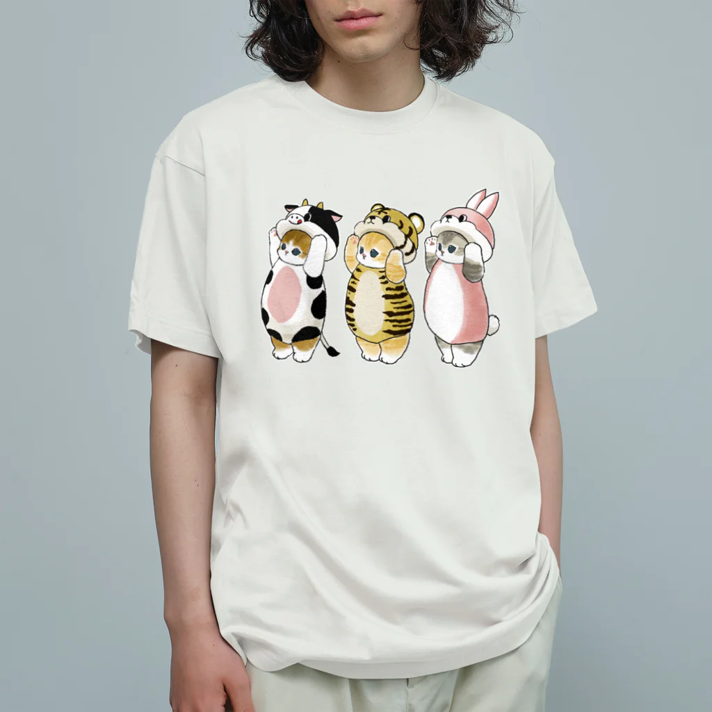 mofusandの被り物にゃん オーガニックコットンTシャツ