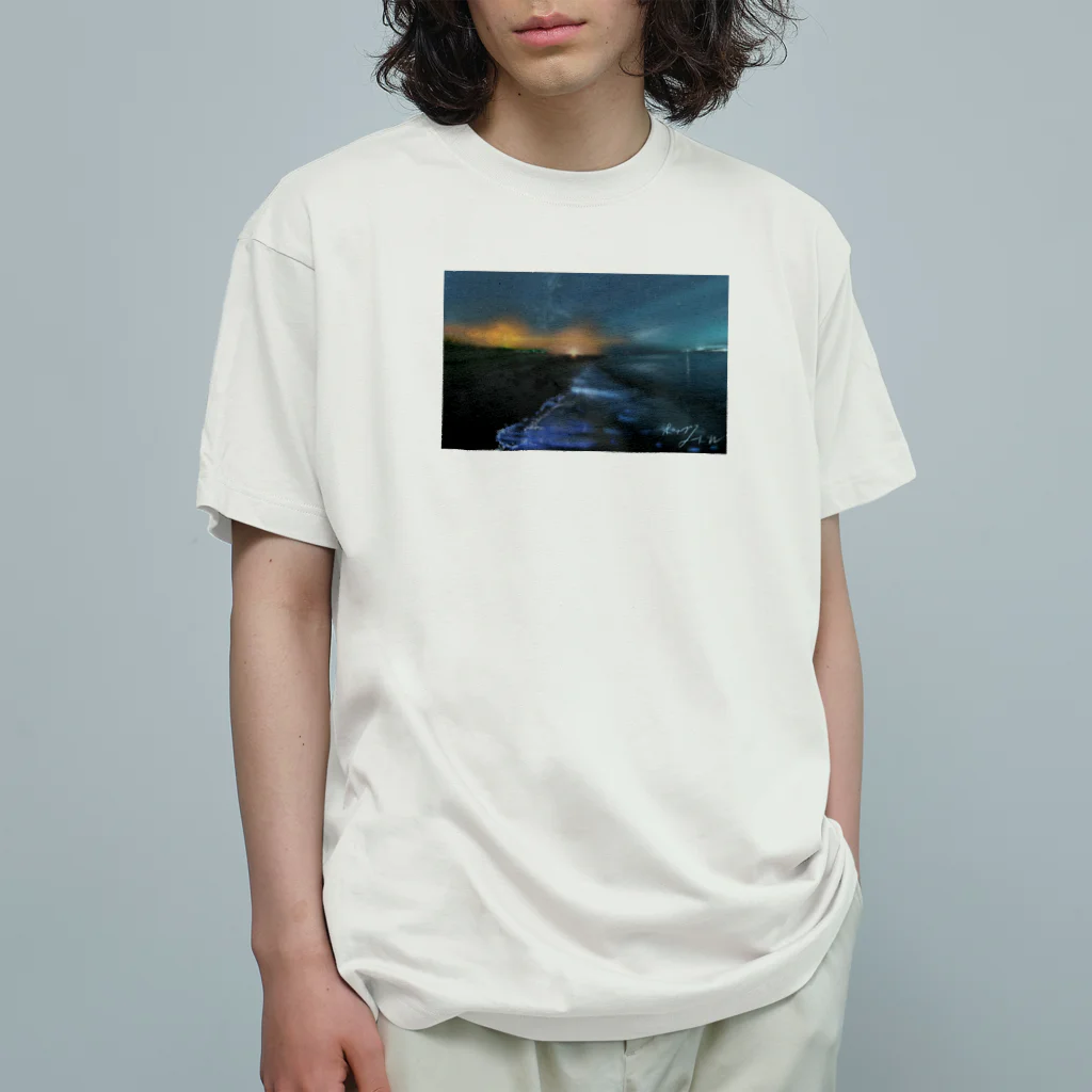 ポップヌードルの夜と海と光 オーガニックコットンTシャツ