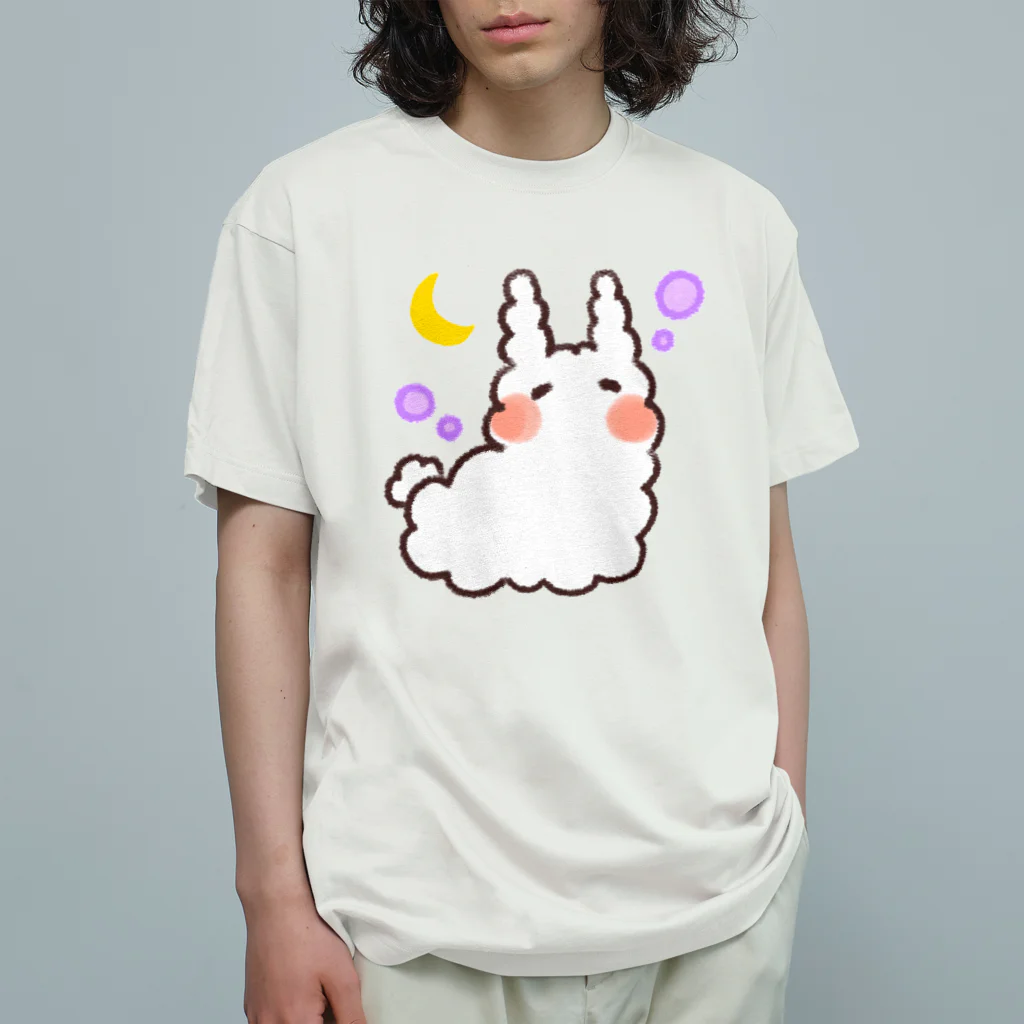 K.momokoのうさぎのうみうし(ウトウトver.) オーガニックコットンTシャツ