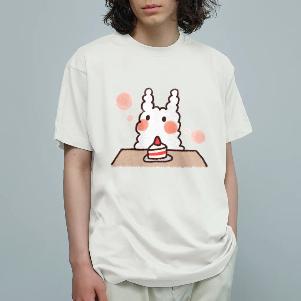 K.momokoのうさぎのウミウシ(ケーキver.) Organic Cotton T-Shirt