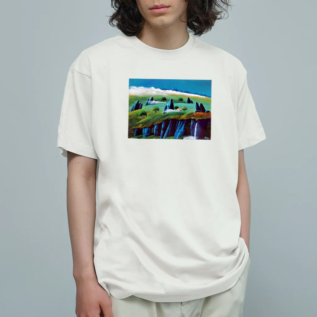 Isseyのブルー奇岩の丘 Organic Cotton T-Shirt