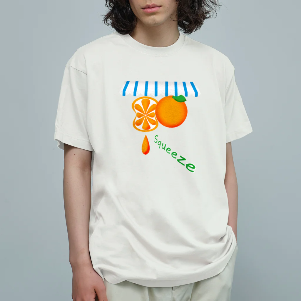 satoharuのオレンジ　ぎゅぎゅぎゅっ Organic Cotton T-Shirt