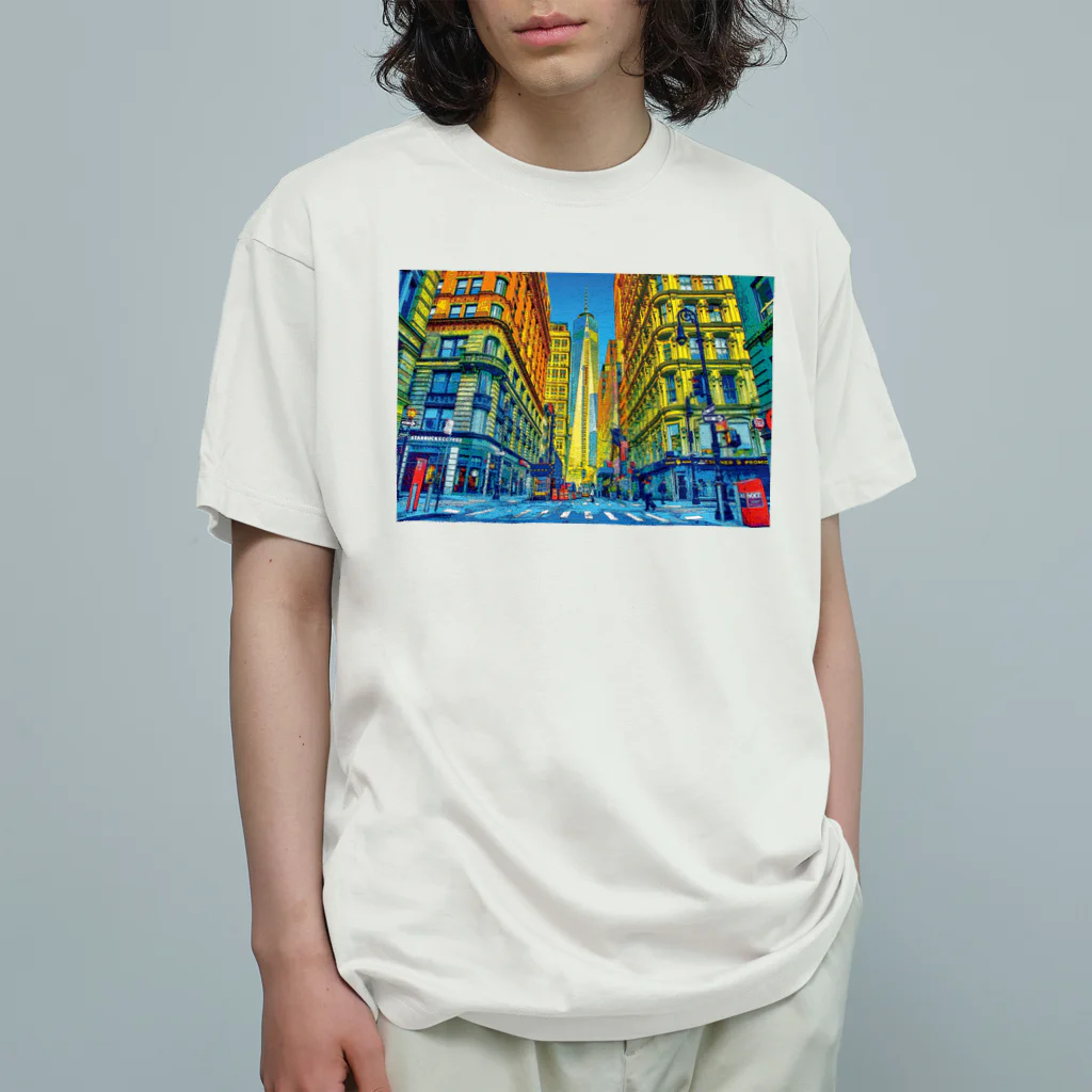 GALLERY misutawoのニューヨーク フルトンストリートの朝 Organic Cotton T-Shirt