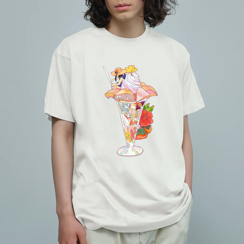 ahihoのピーチパフェ オーガニックコットンTシャツ