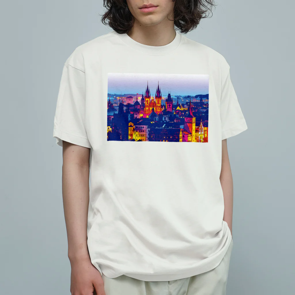 GALLERY misutawoのチェコ プラハの朝 オーガニックコットンTシャツ