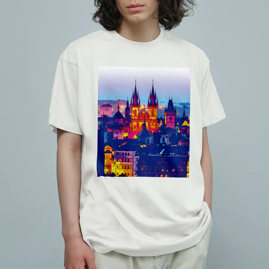 GALLERY misutawoのチェコ プラハの朝 Organic Cotton T-Shirt