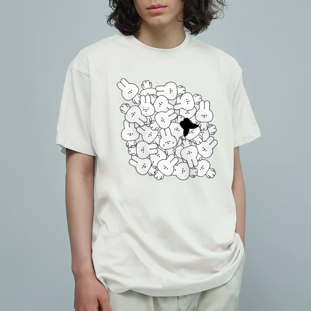 こつｗのおみせの量産うさぎ 量産 オーガニックコットンTシャツ