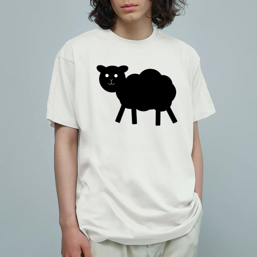 ポンコツヒツジのクロヒツジくん オーガニックコットンTシャツ