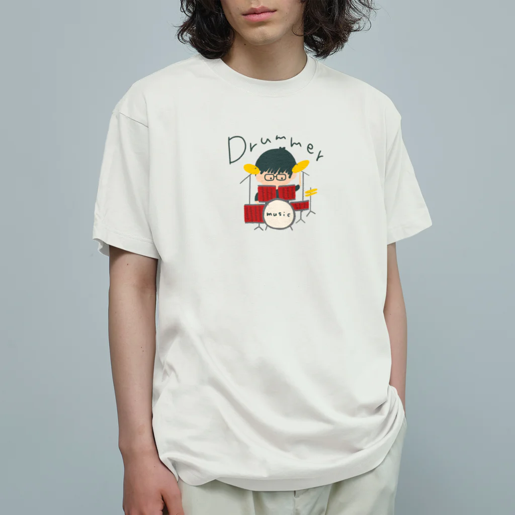 rurugirlのdrummerメガネ君 Organic Cotton T-Shirt