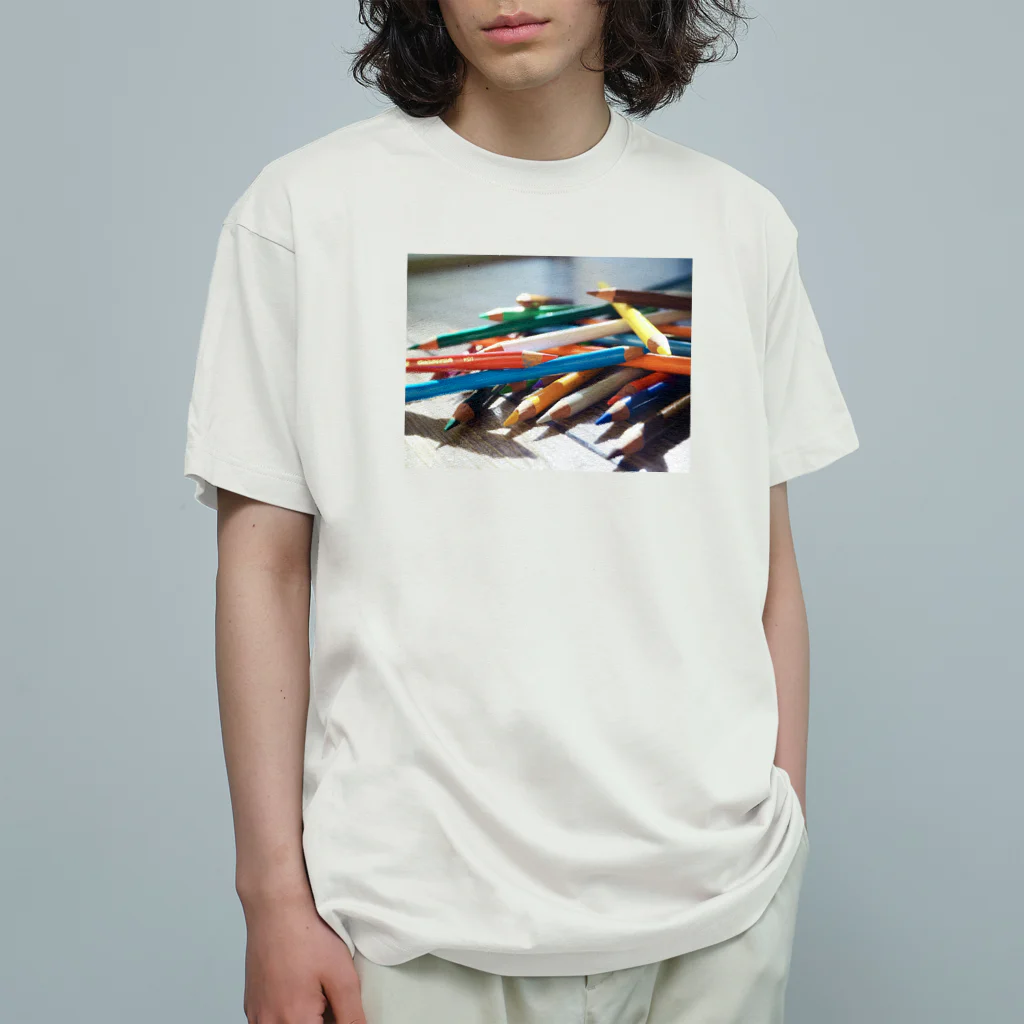 aoiroの色鉛筆 オーガニックコットンTシャツ