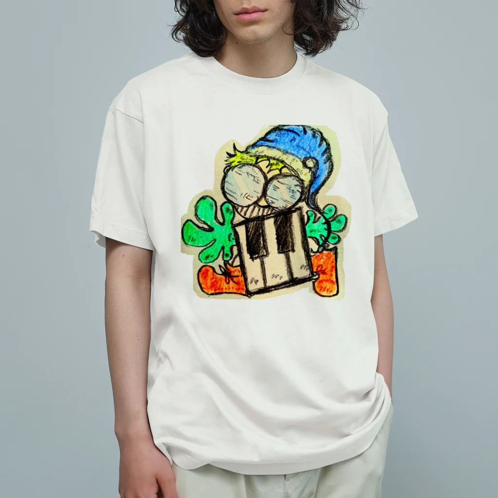 SASARiNS のPianoman カラフル Organic Cotton T-Shirt