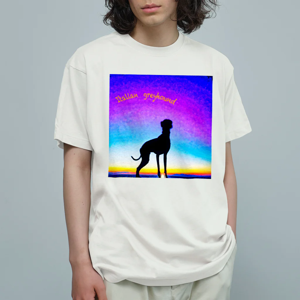 polepolediveのパステル　イタグレ オーガニックコットンTシャツ